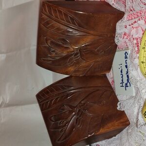 Hawaii Wood Book Ends